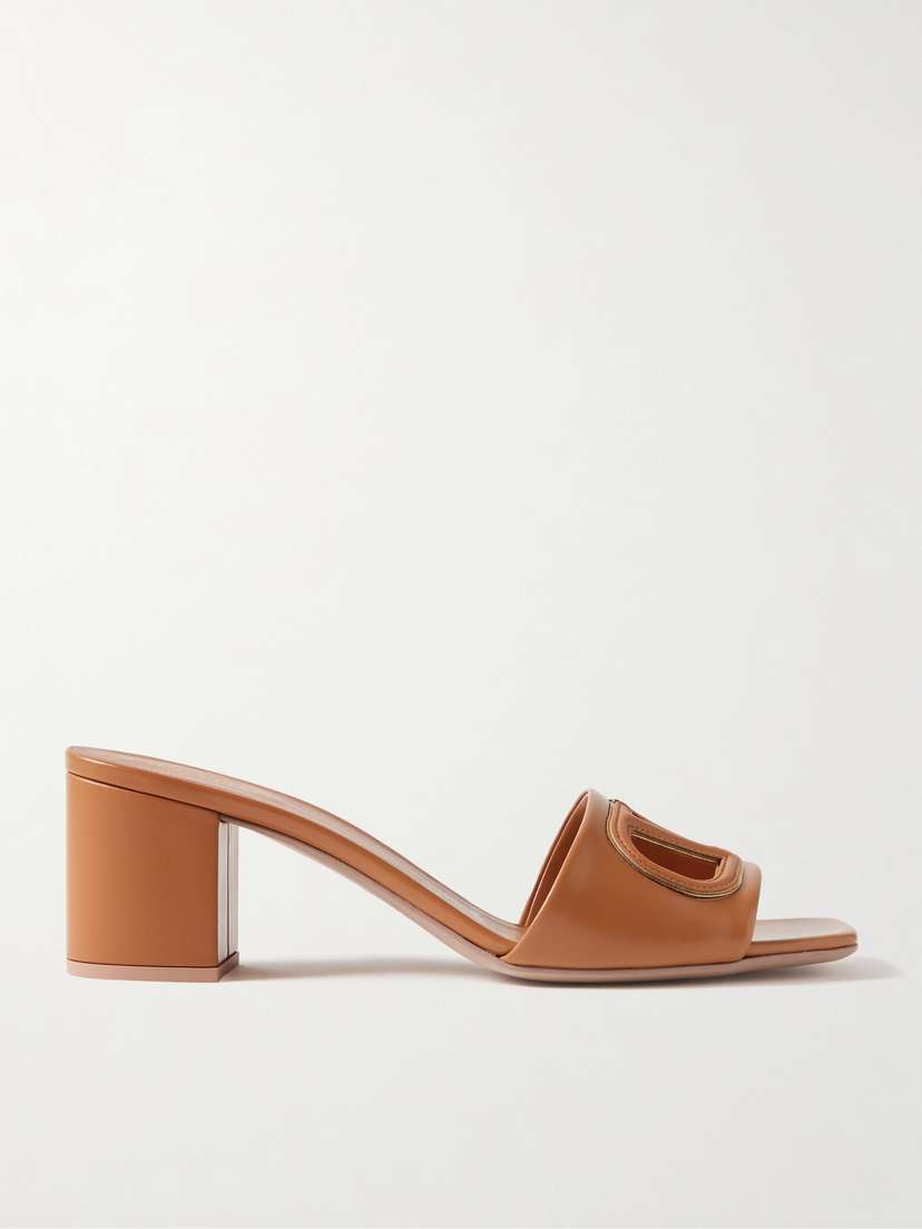 Valentino Garavani Vlogo 60 Cutout Leather Mules