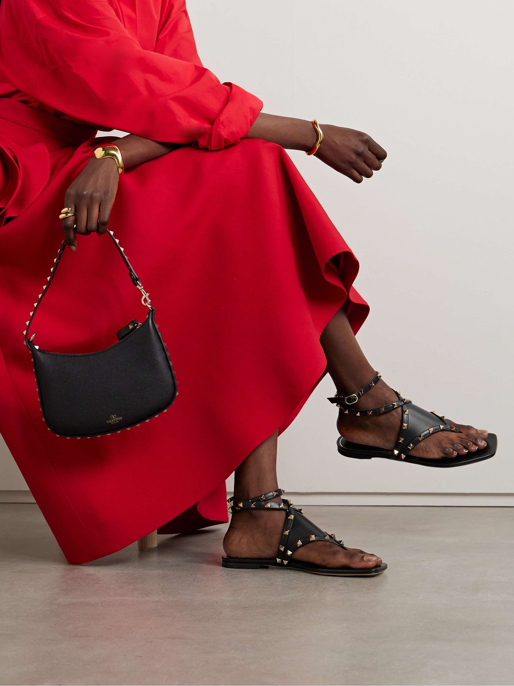VALENTINO GARAVANI Rockstud leather sandals NET A PORTER