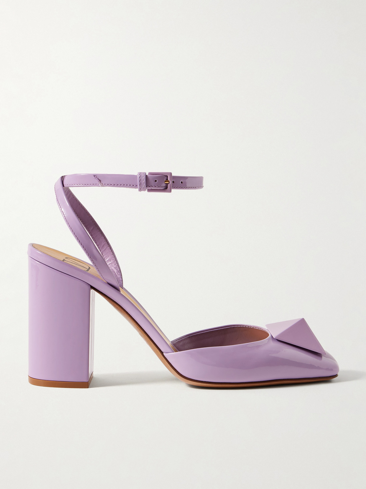 Valentino Garavani - One Stud 90 Patent-leather Pumps - Purple