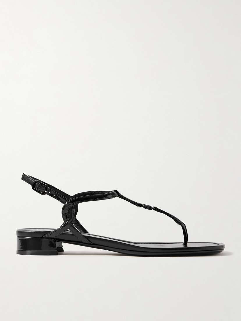 Valentino Garavani Vlogo Patent-leather Sandals