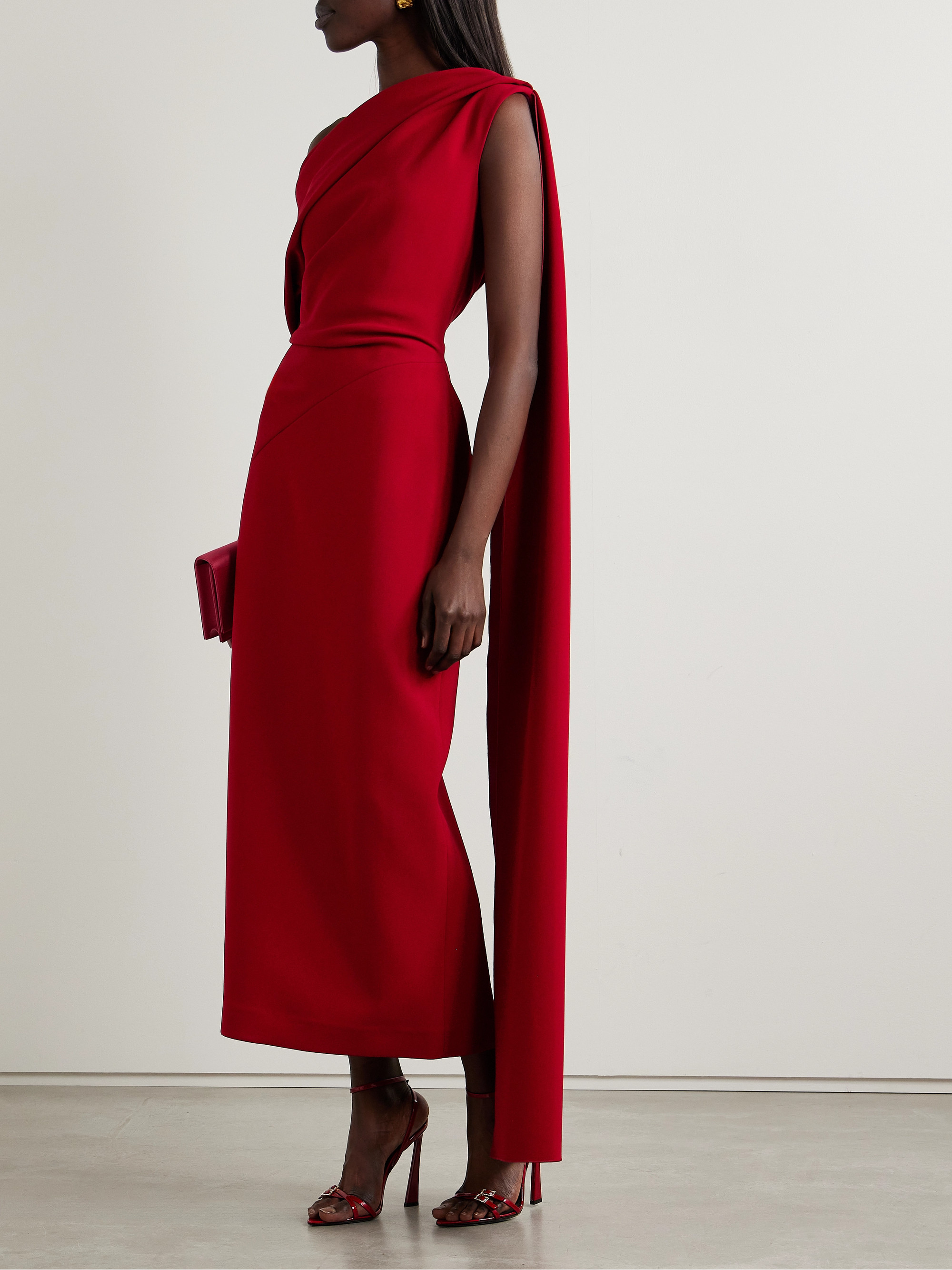 roksanda demetria asymmetric wool jersey dress Buy Roksanda Purple Demetria Dress in Wool Jersey for Women Online