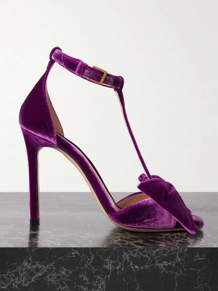 Tom Ford Brigitte Bow-embellished Velvet Sandals