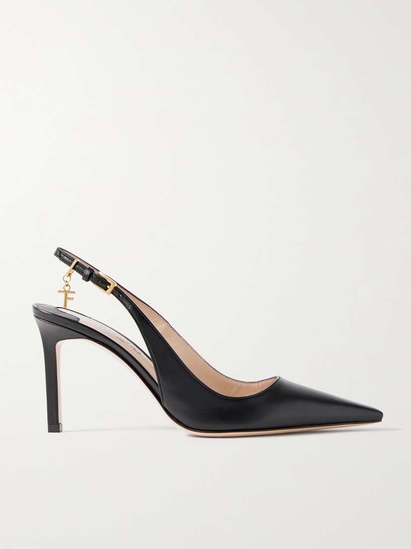 Tom Ford Angelina Embellished Leather Slingback Pumps