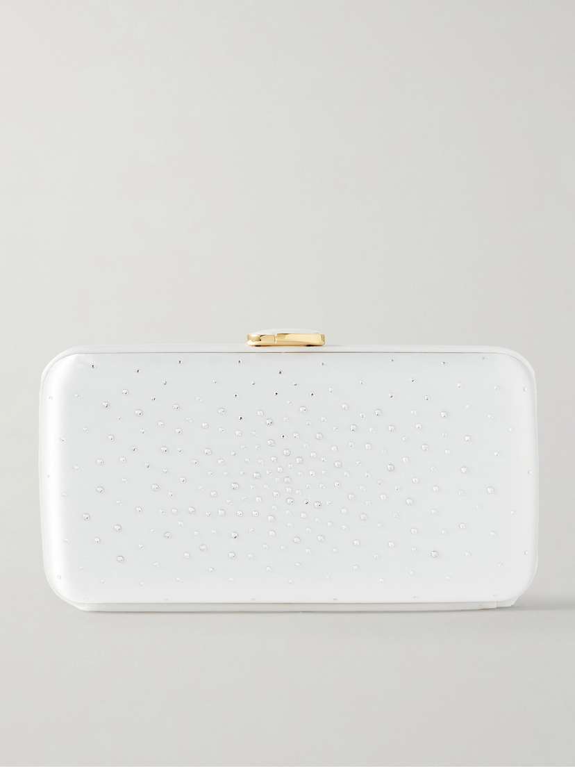 Gianvito Rossi Raso Crystal-embellished Satin Clutch - - One size