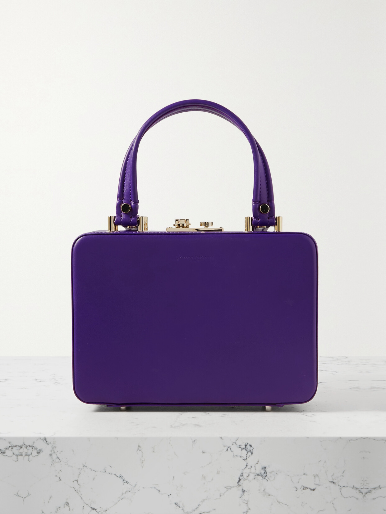 Gianvito Rossi Glove Mini Leather Tote In Purple