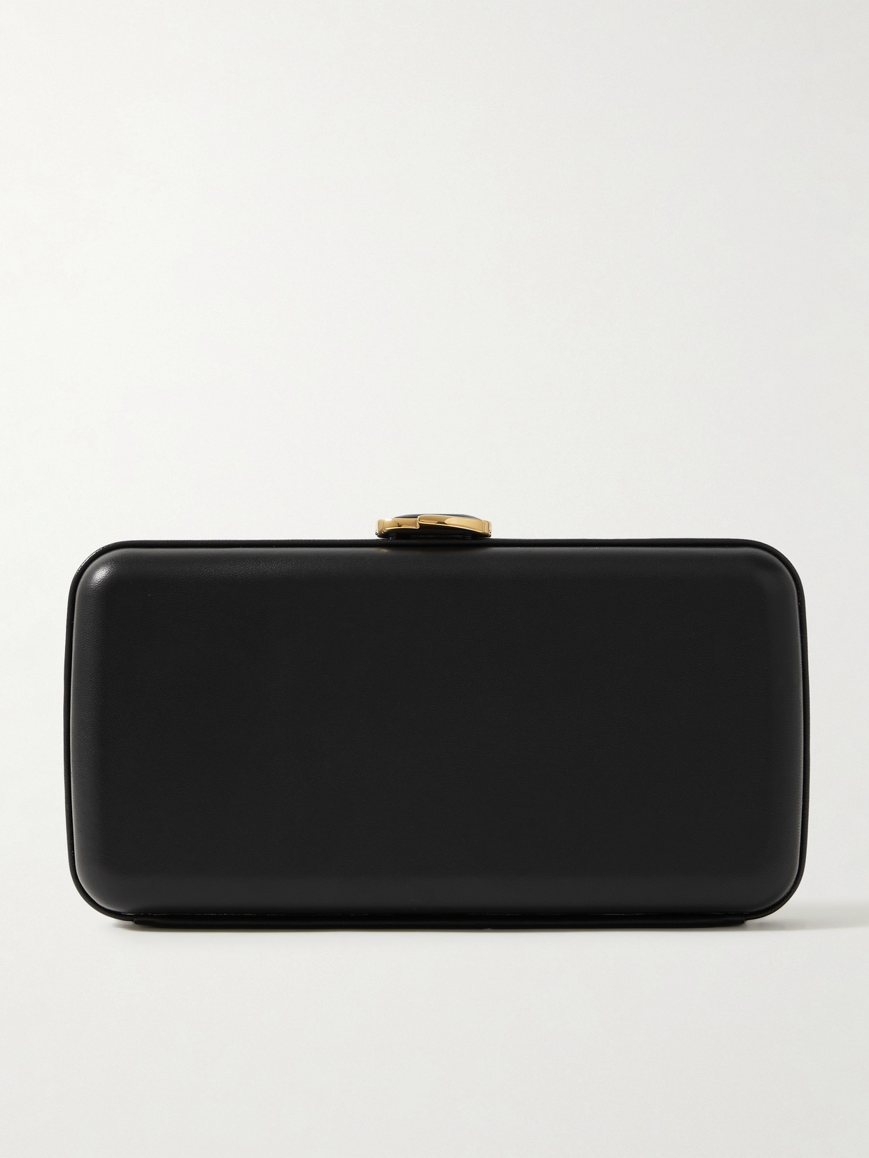 Gianvito Rossi Bella Leather Clutch In Black