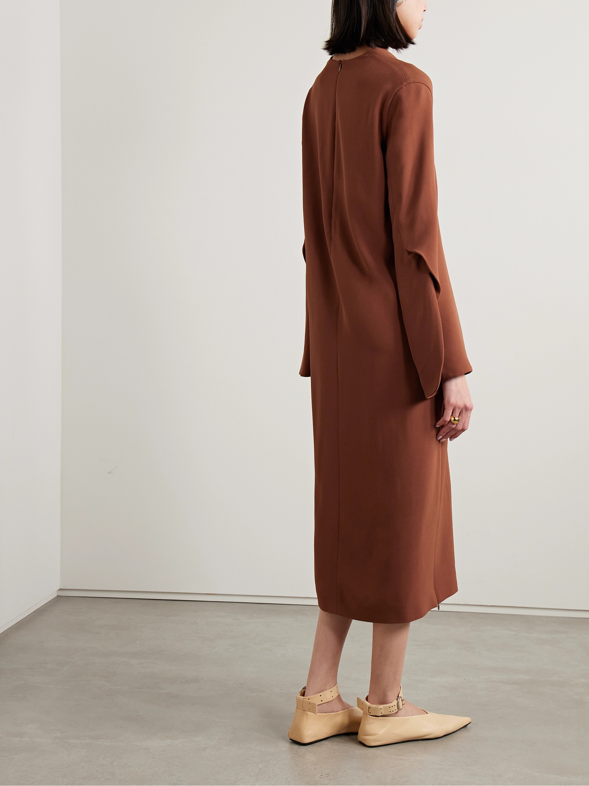 Fforme Rose crepe midi dress thumbnail
