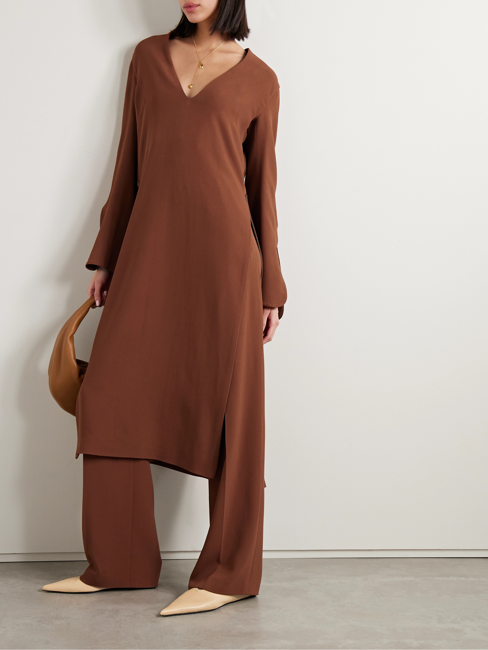 Fforme Rose crepe midi dress