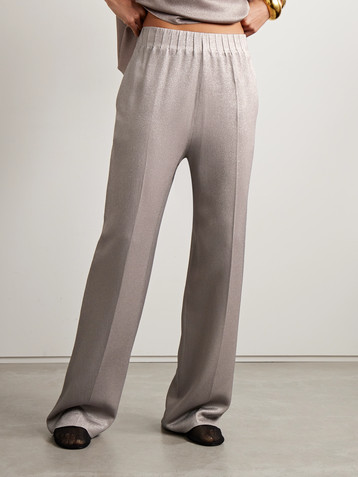 Fforme Maud metallic cloqué wide-leg pants