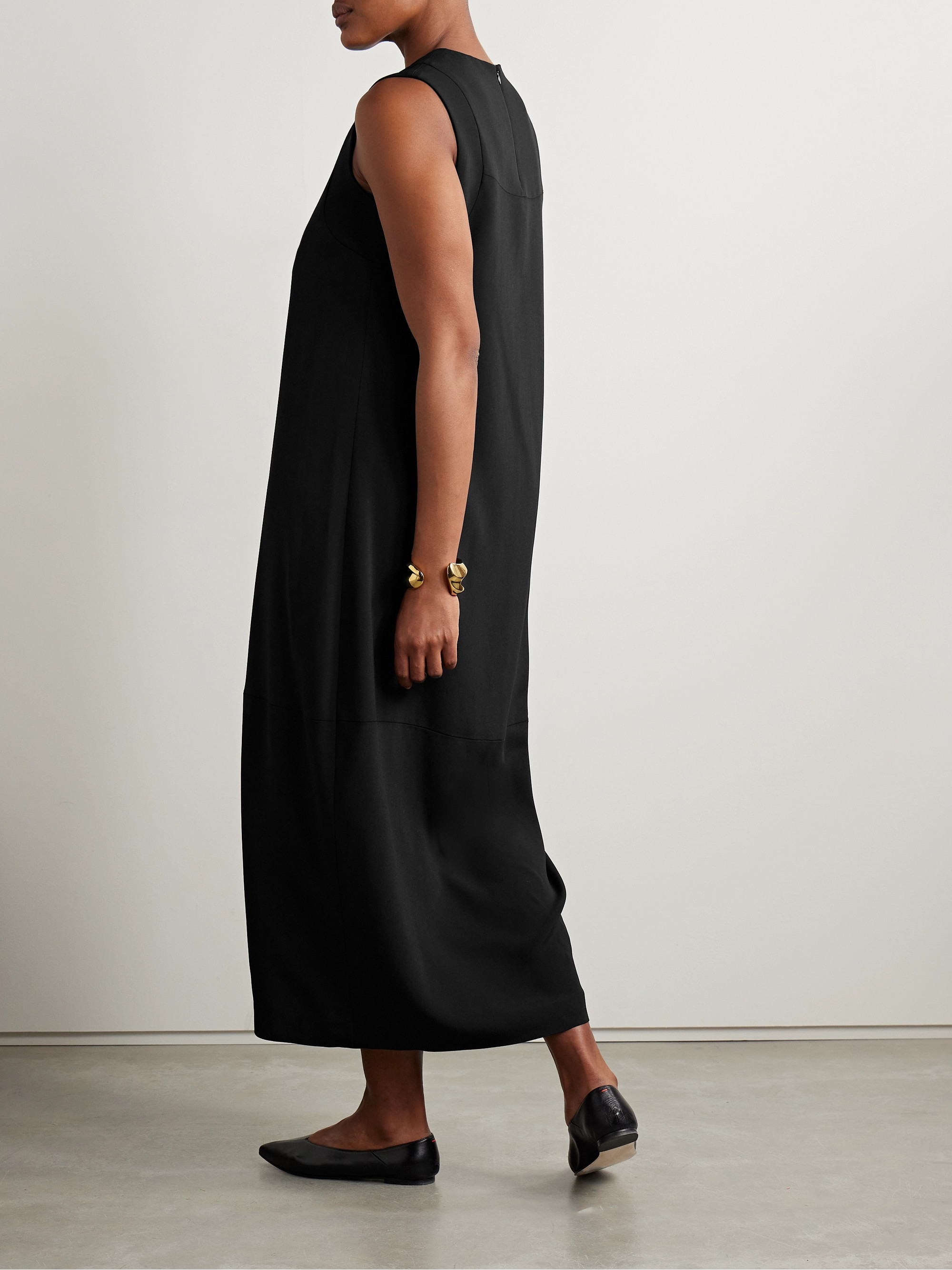 Fforme Martha paneled crepe midi dress