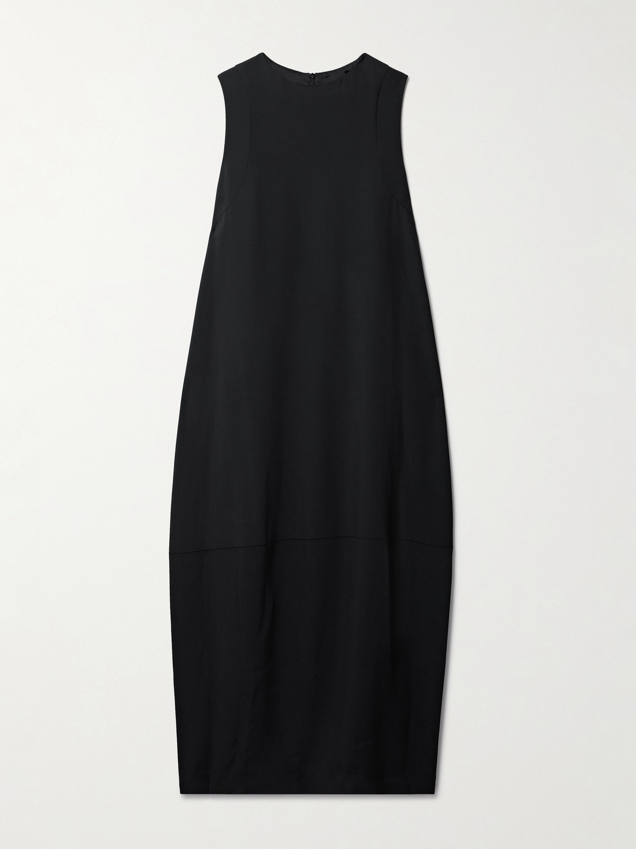 Shop Fforme Martha Paneled Crepe Midi Dress In Black