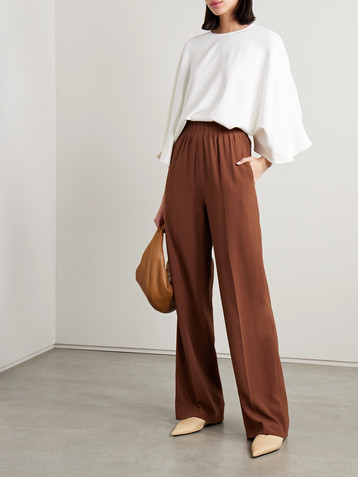 Fforme Maud crepe wide-leg pants