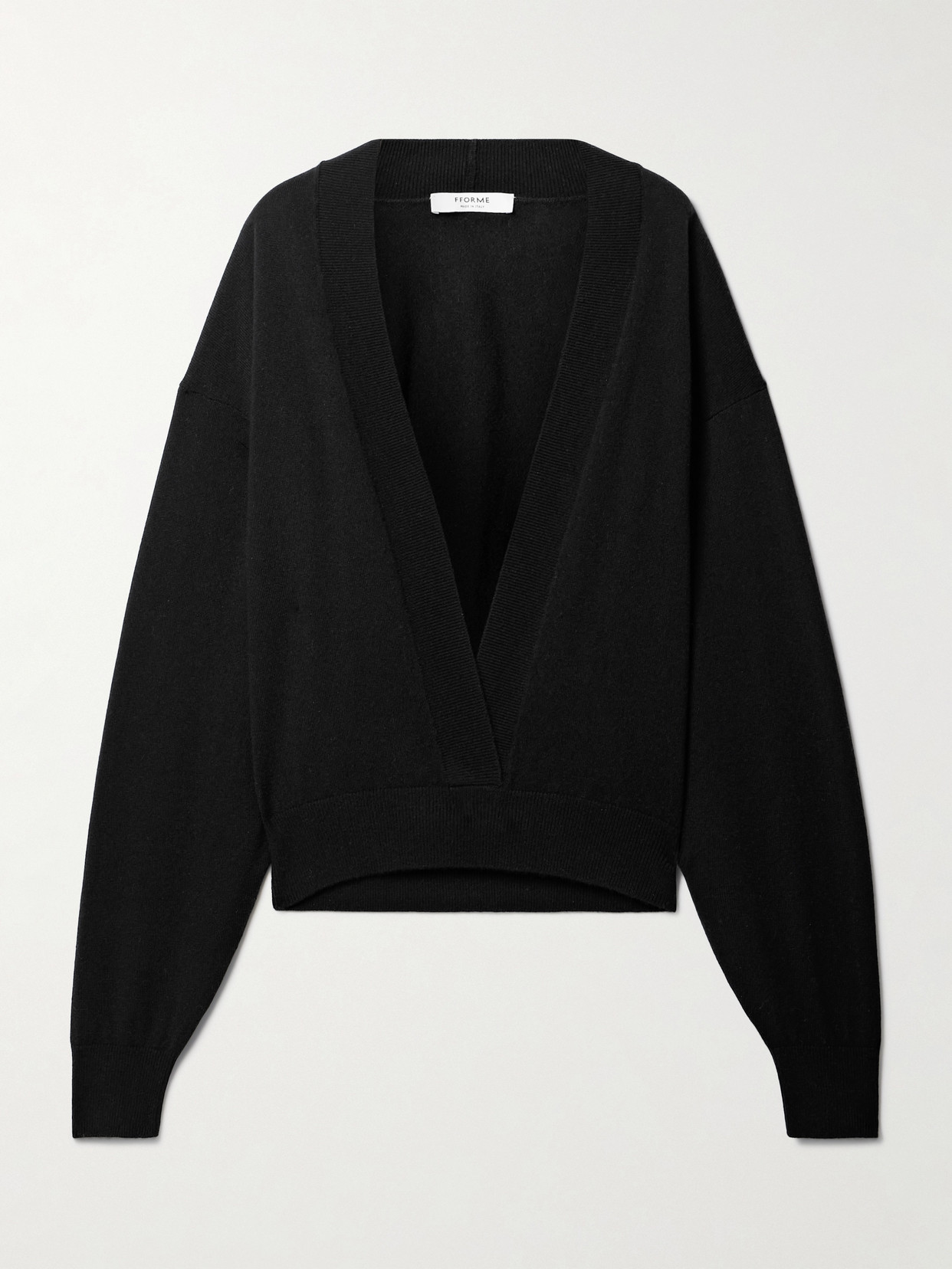 Fforme Amata Cashmere-blend Sweater In Black