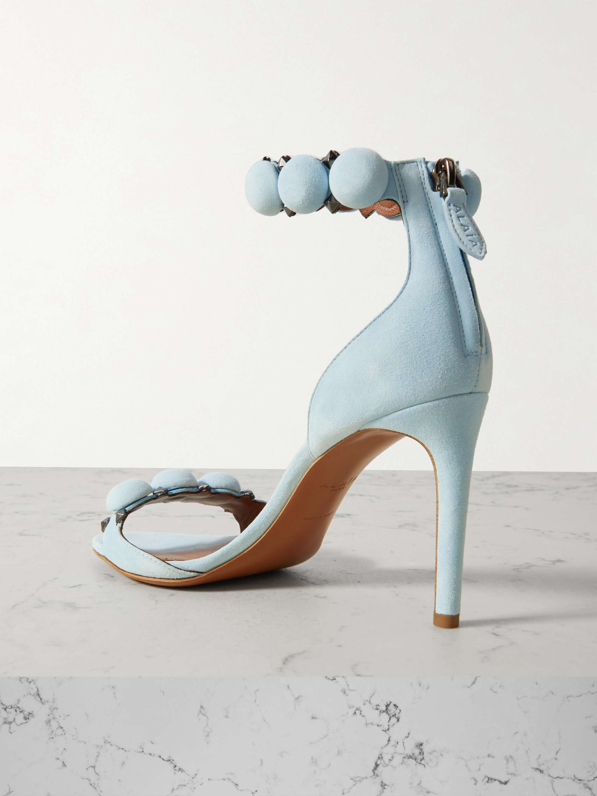 ALAÏA La Bombe 90 studded suede sandals