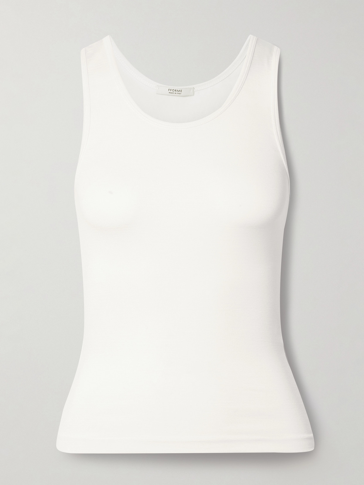 Fforme Pari Stretch-silk Jersey Tank In White