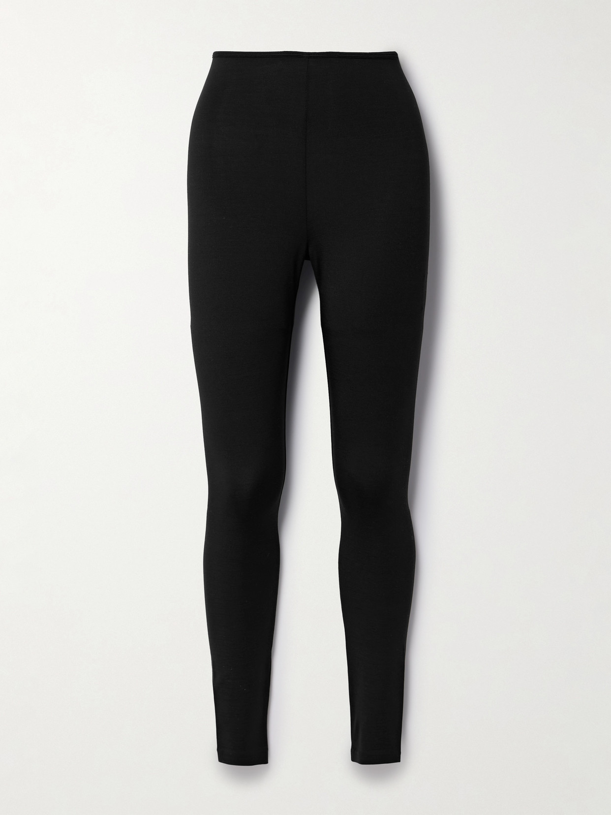 Shop Fforme Abha Stretch-silk Jersey Leggings In Black