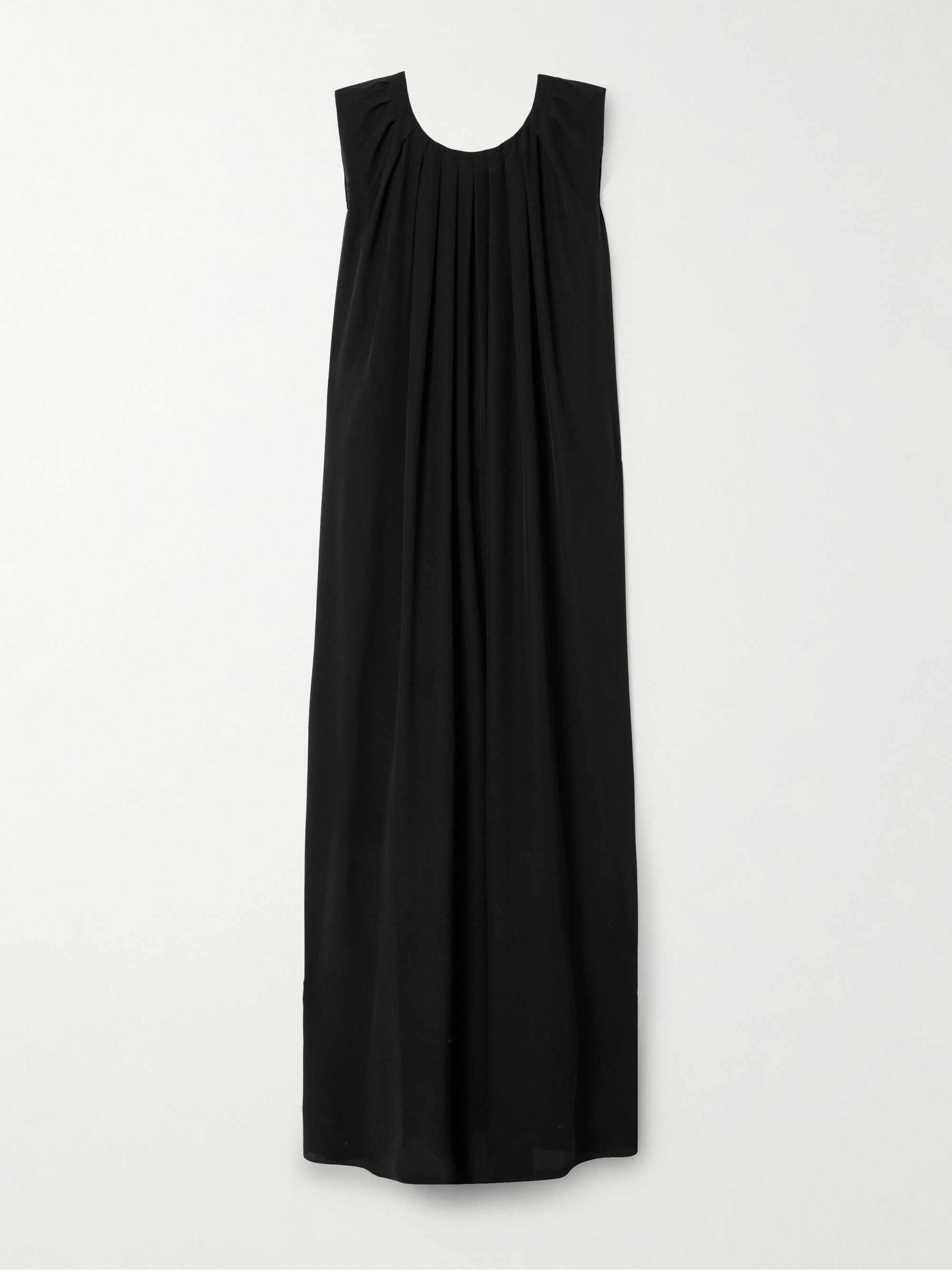 Fforme Moon pleated silk crepe de chine maxi dress thumbnail