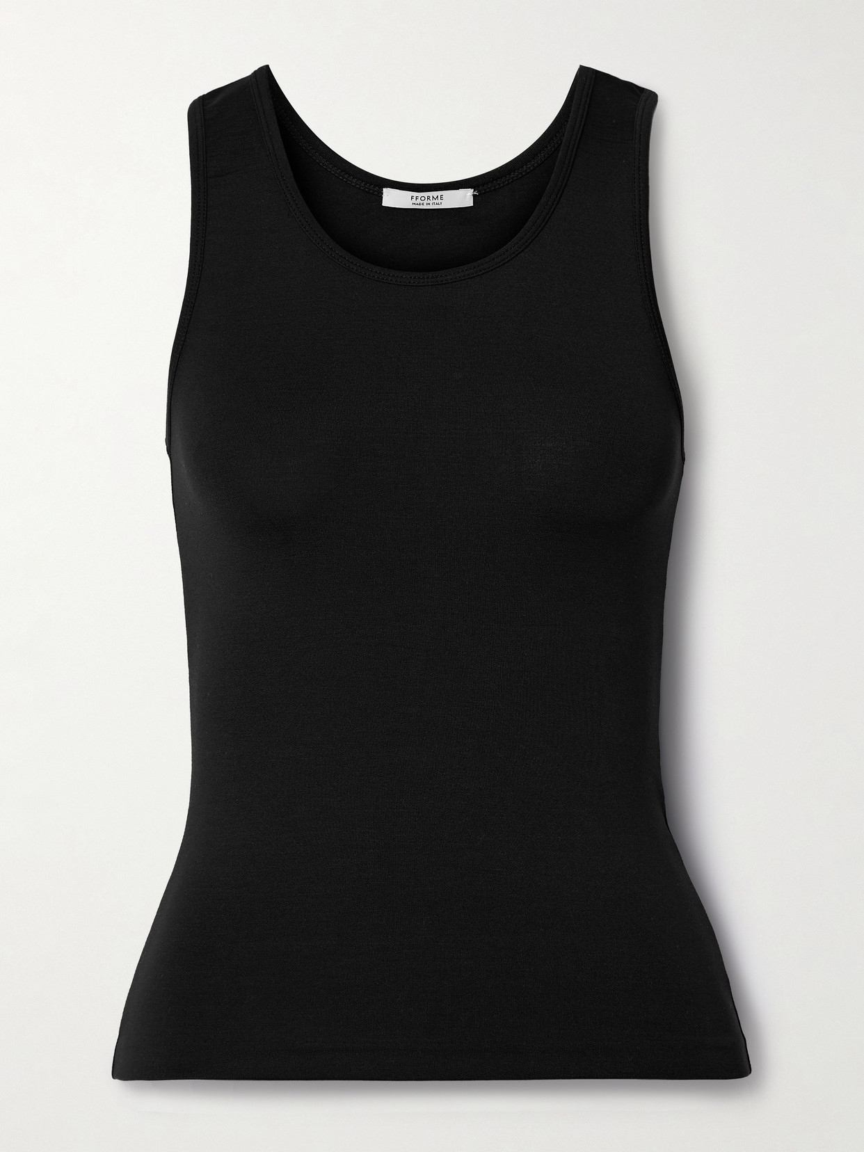 Shop Fforme Pari Stretch-silk Jersey Tank In Black