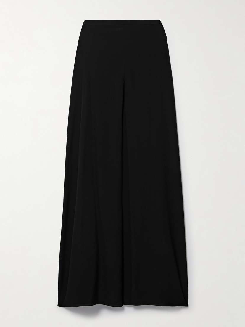 FFORME Lotta Pleated Silk Crepe De Chine Maxi Skirt