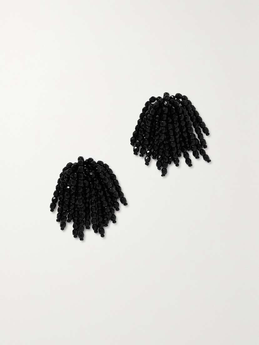 Alaïa Cascade Small Silver-tone Bead Earrings