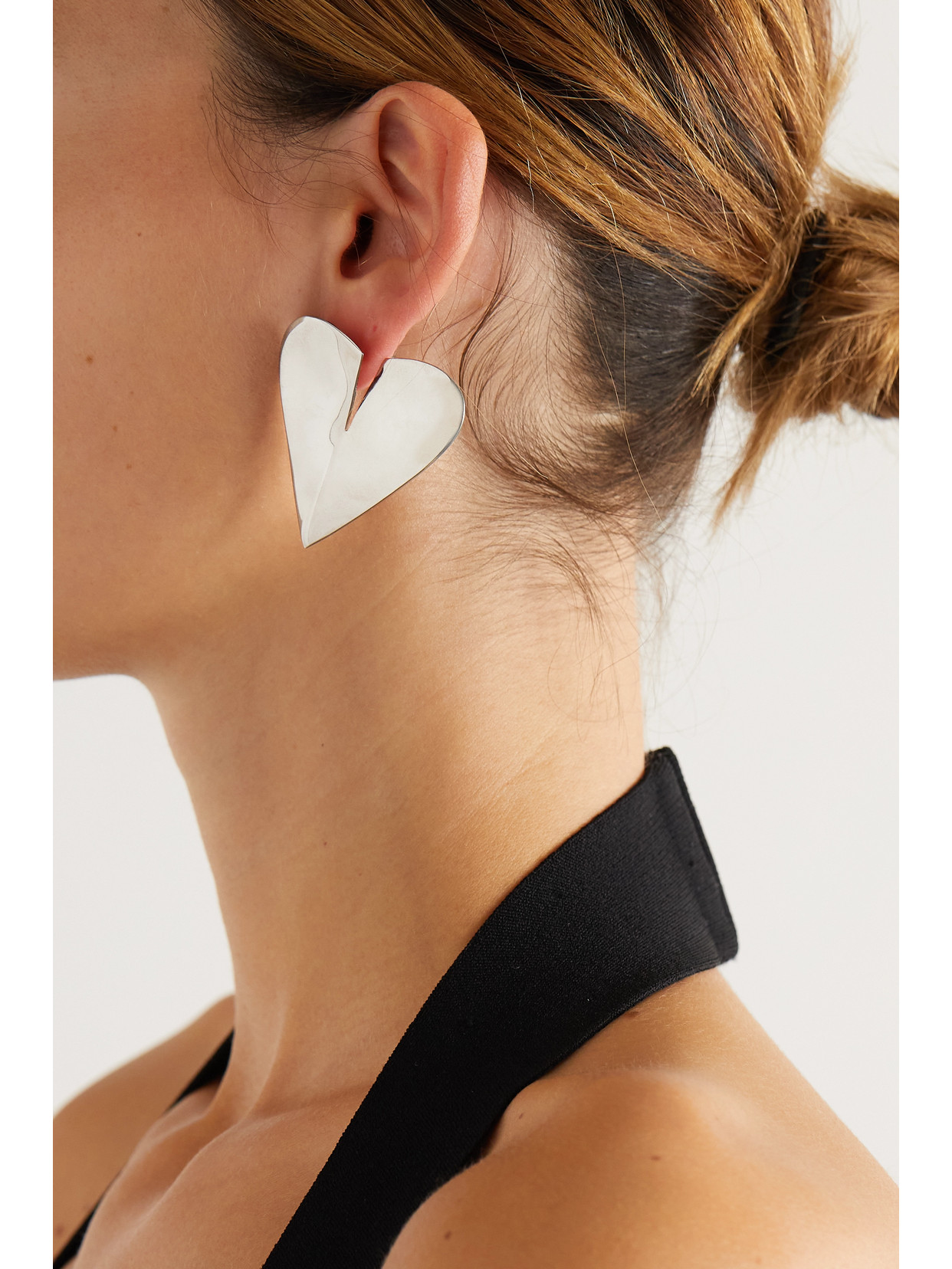 Alaïa Alaia Le Coeur Torn Silver Earrings Women In Silver