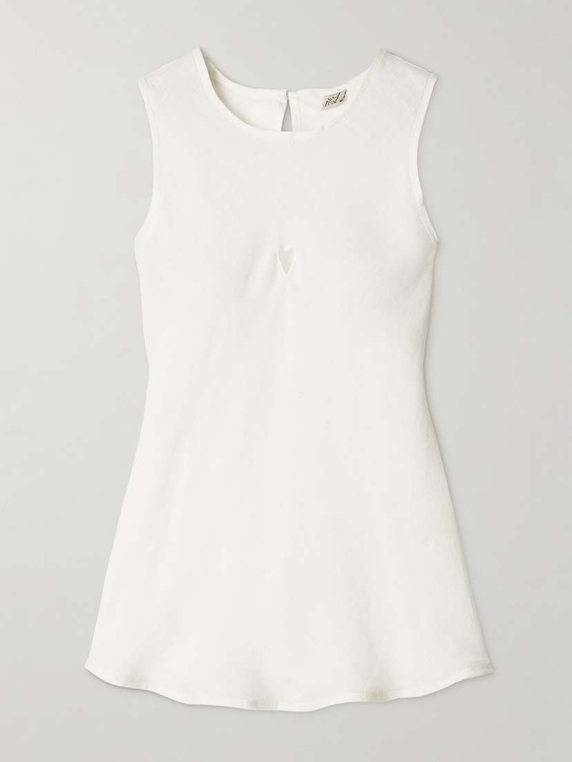 Baserange Cutout Linen Tank