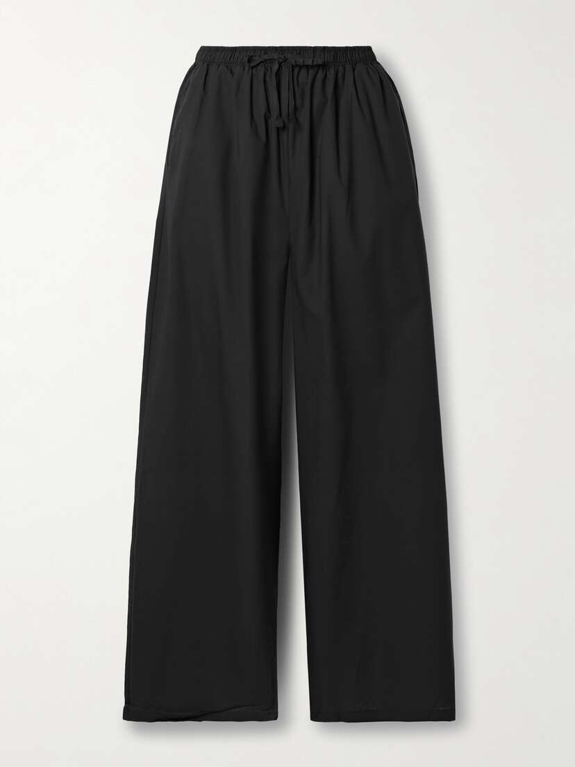 Baserange Hujui Cotton-poplin Wide-leg Pants