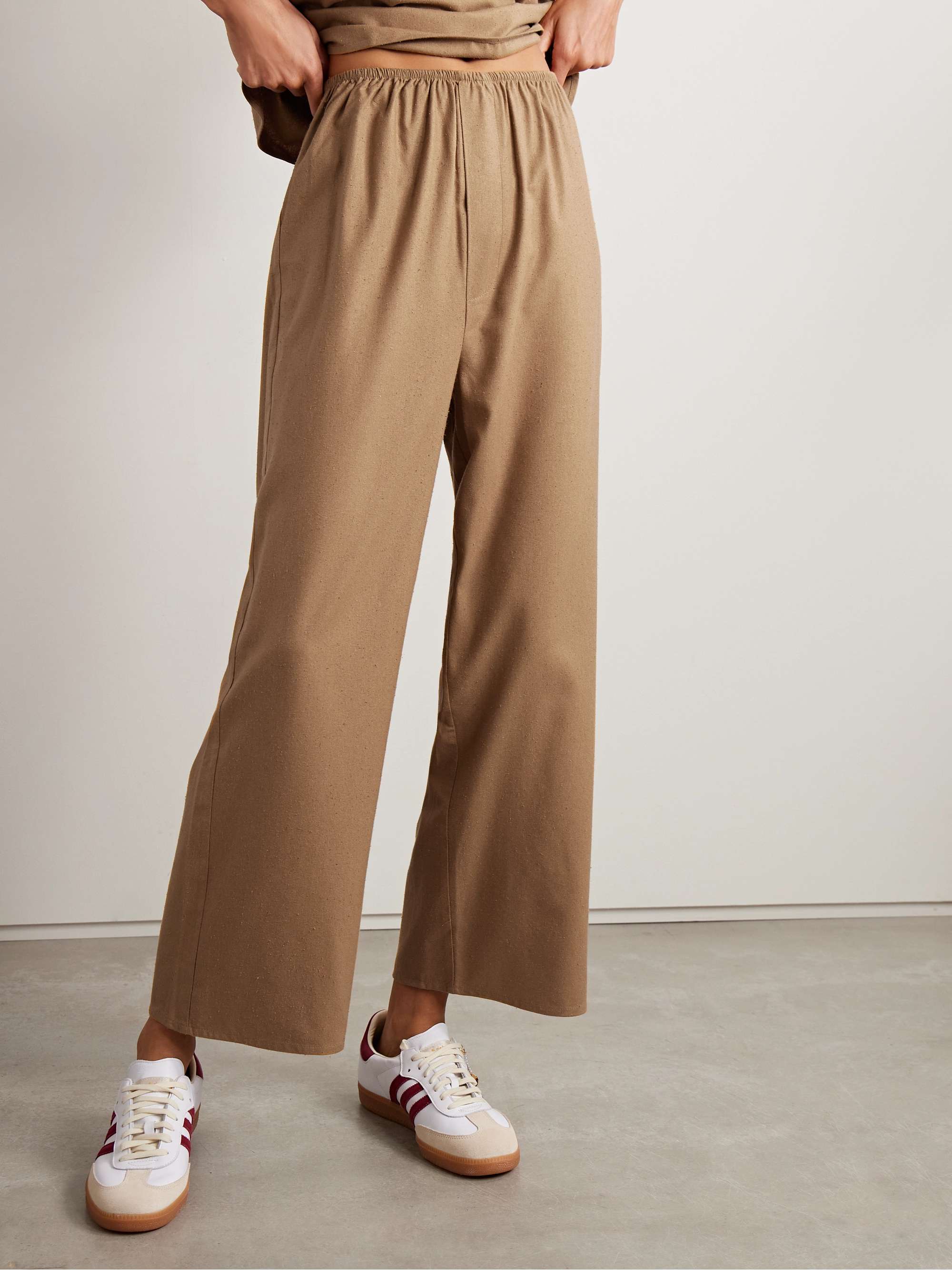 BASERANGE Stoa distressed silk wide-leg pants