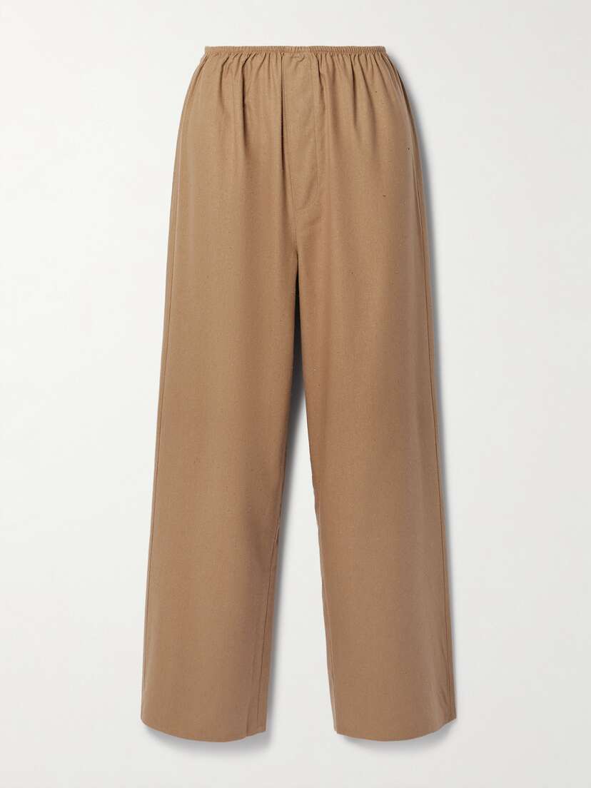 Baserange Stoa Distressed Silk Wide-leg Pants