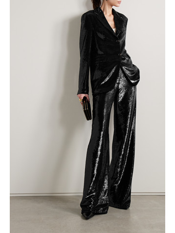 Veronica De Piante Enrico sequined crepe de chine blazer