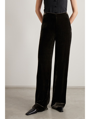 Veronica De Piante Lexi velvet wide-leg pants