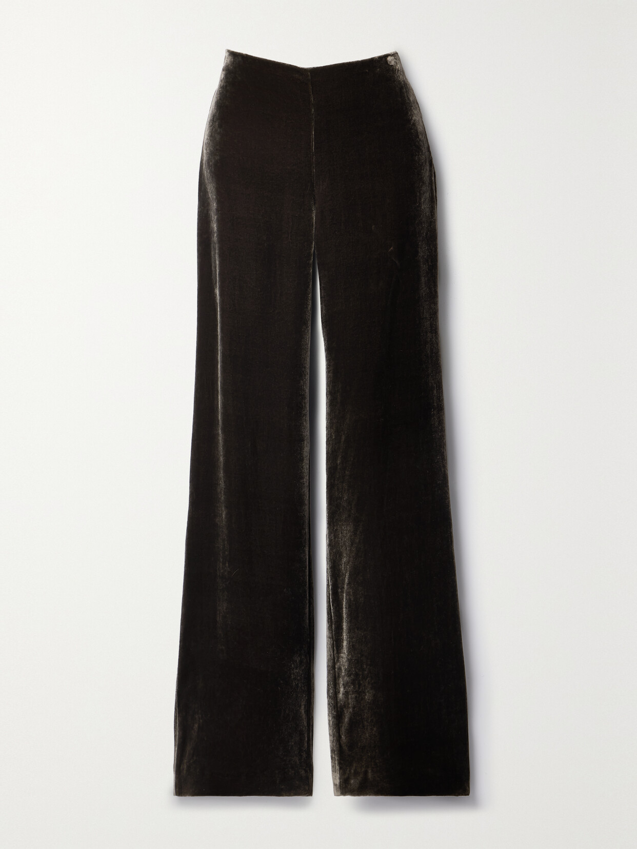 Veronica de Piante - Lexi Velvet Wide-leg Pants - Gray