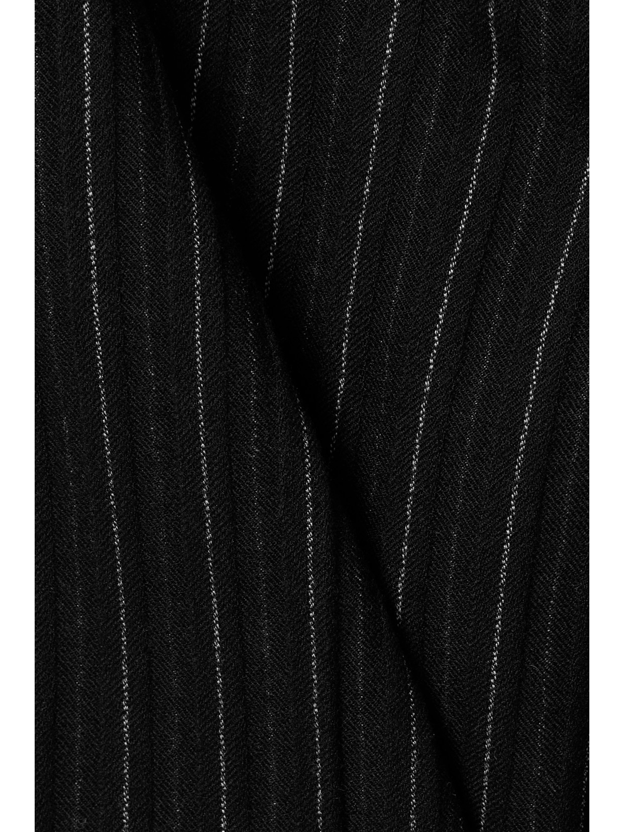 Veronica De Piante Anya Pinstriped Wool Wide-leg Pants In Black
