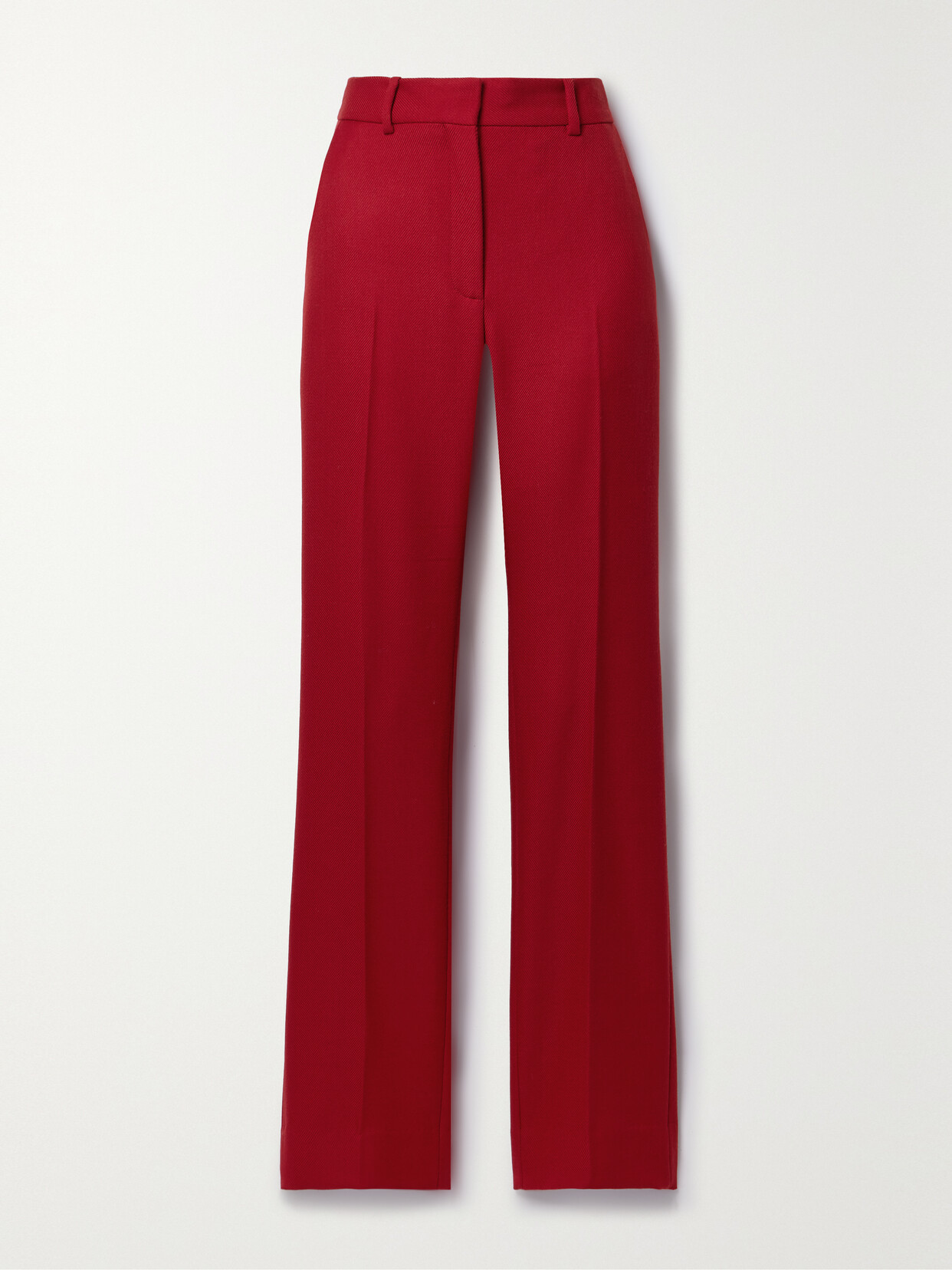 Veronica De Piante Mick Wool-twill Straight-leg Pants In Red