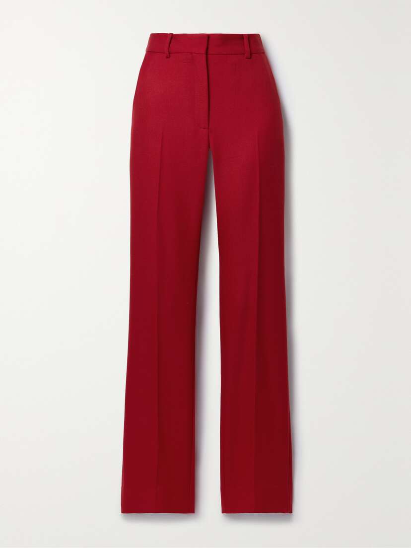 Veronica de Piante Mick Wool-twill Straight-leg Pants