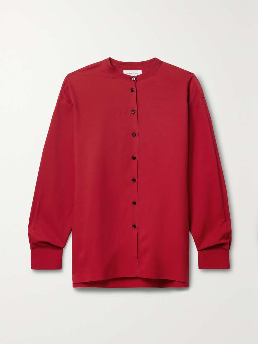 Veronica de Piante Wool And Silk-blend Shirt