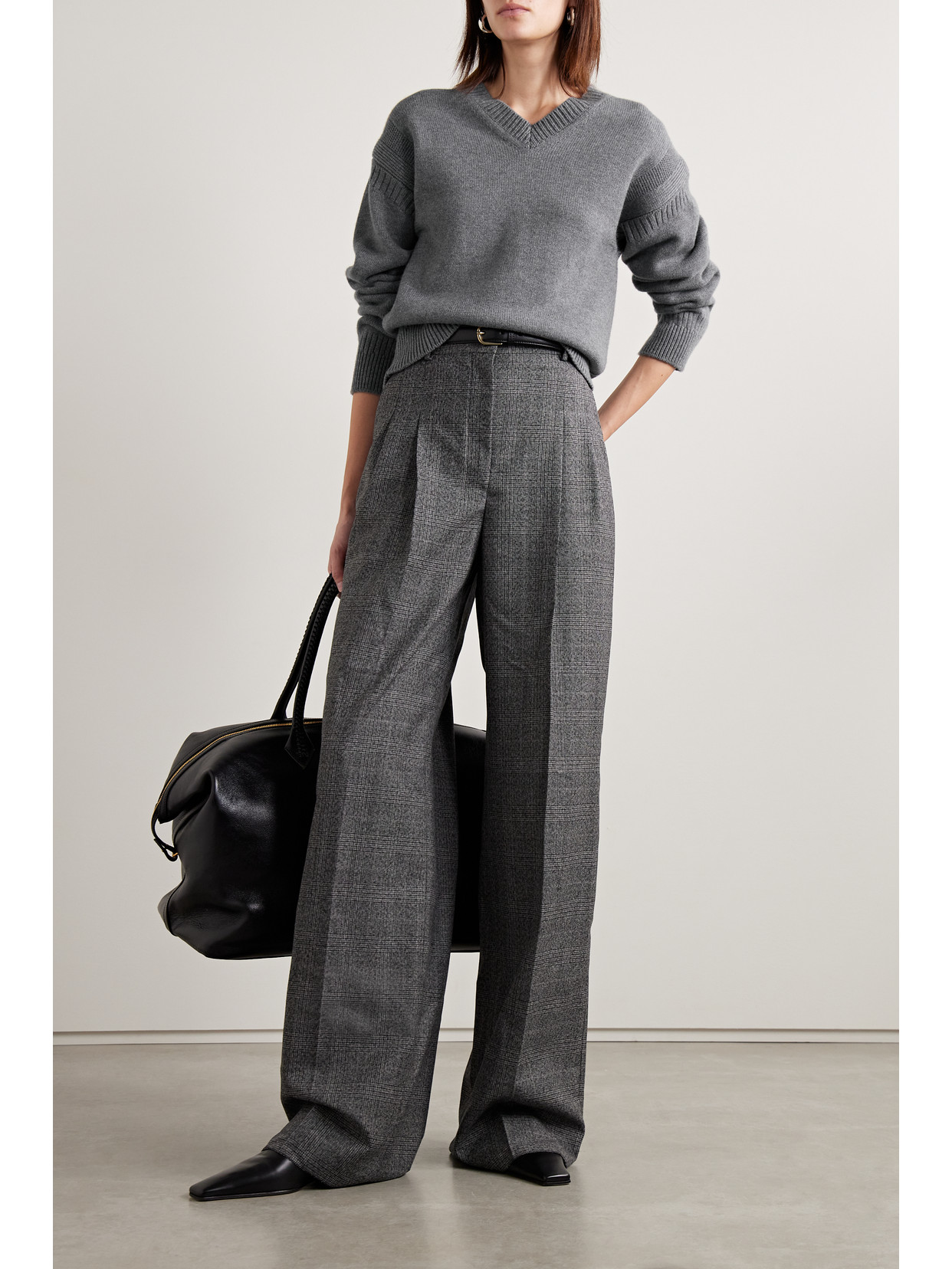 Veronica De Piante Poppy Wool And Cashmere-blend Sweater In Gray