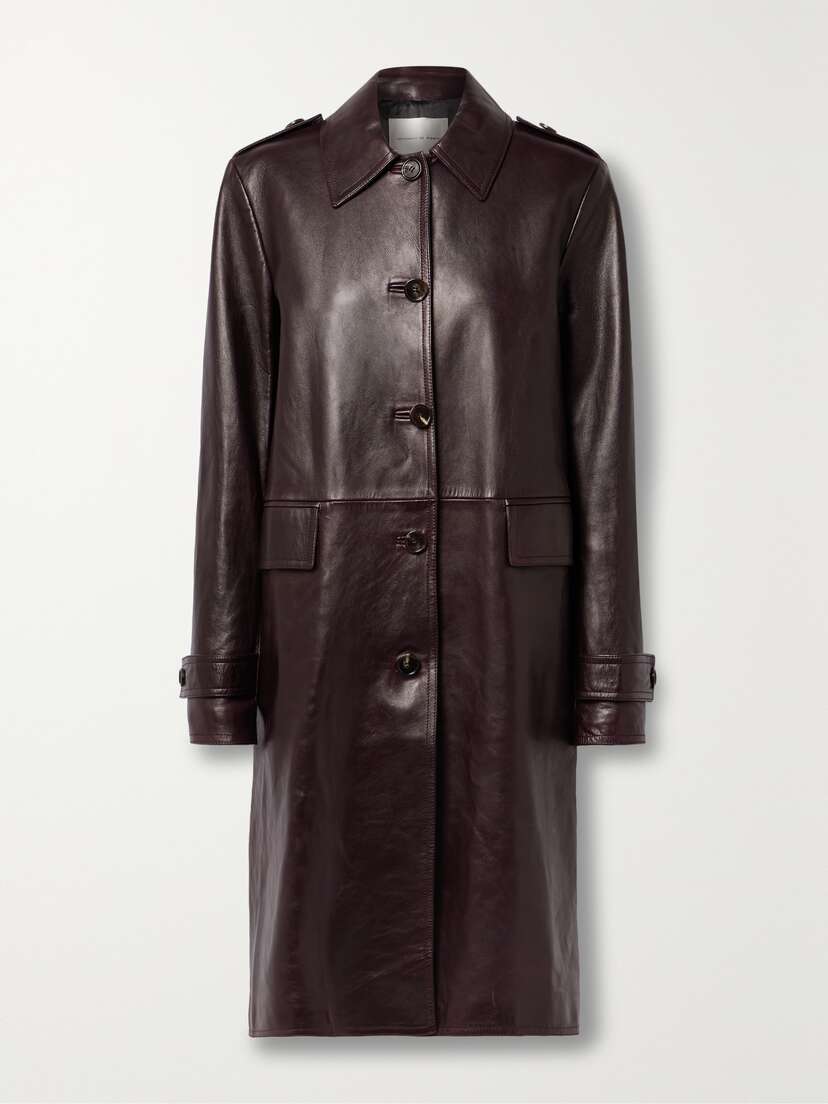 Veronica de Piante June Paneled Leather Coat