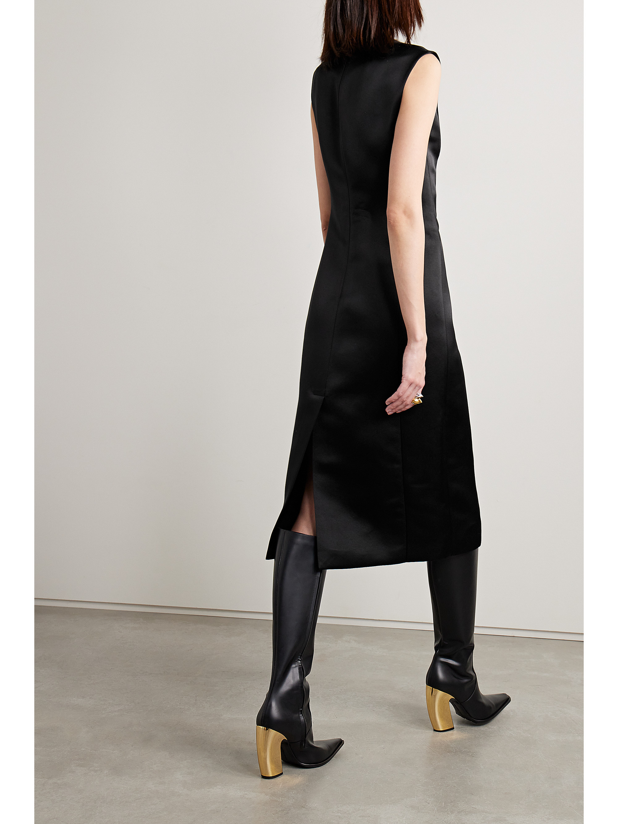 Veronica De Piante Grace duchesse silk-satin midi dress thumbnail