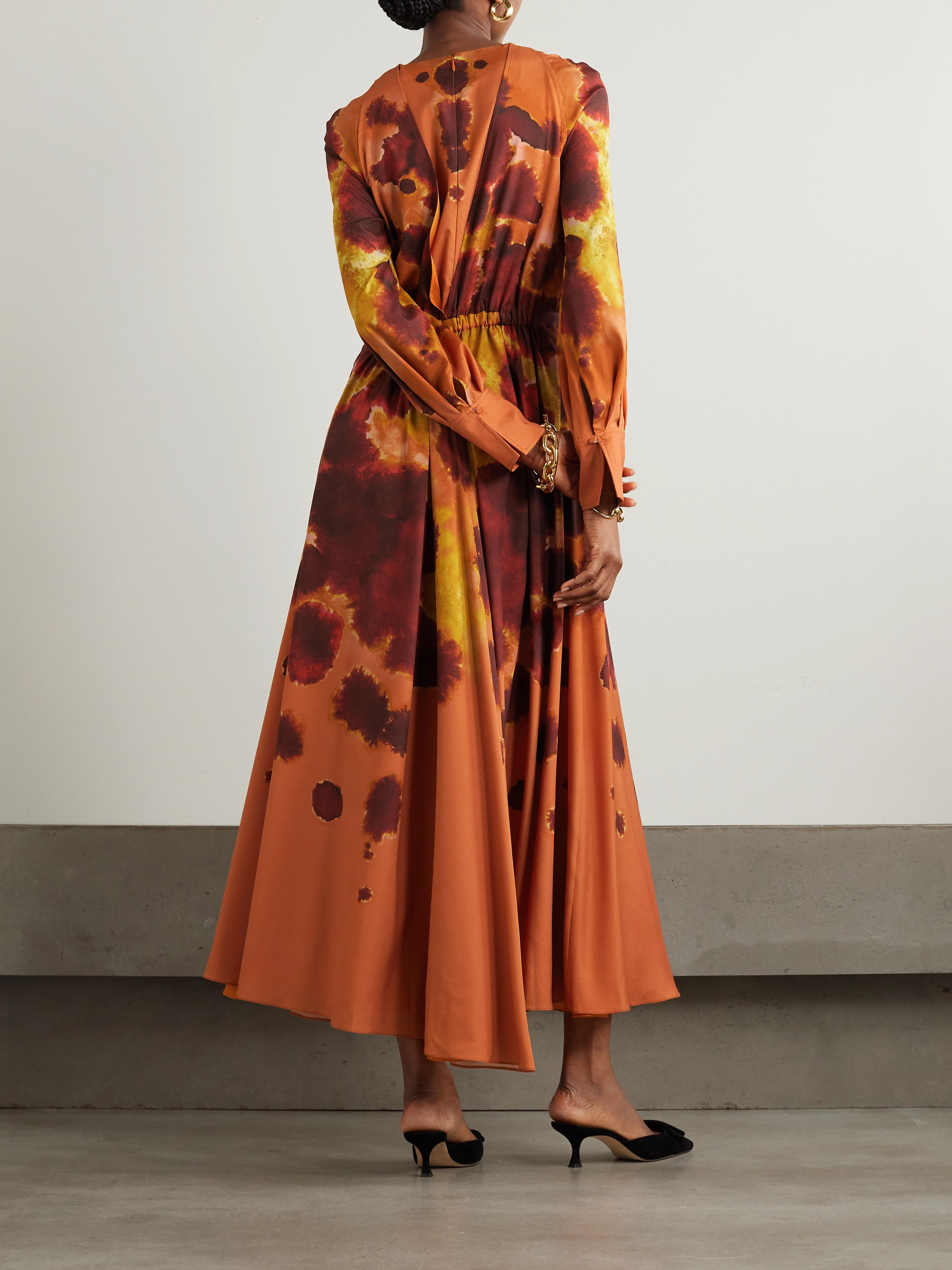 Altuzarra Peirene belted tie-dyed chiffon midi dress