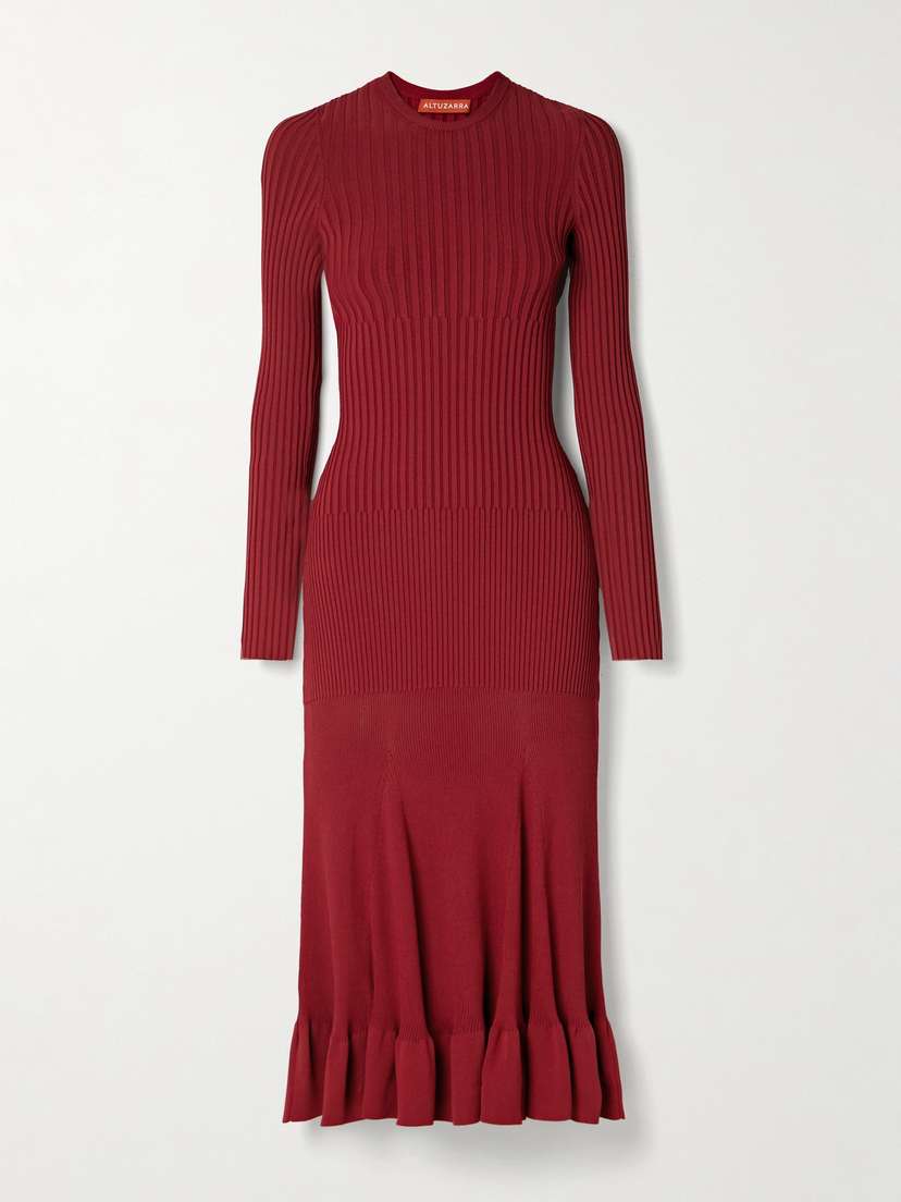 Altuzarra Seyrig Ribbed-knit Midi Dress - x large