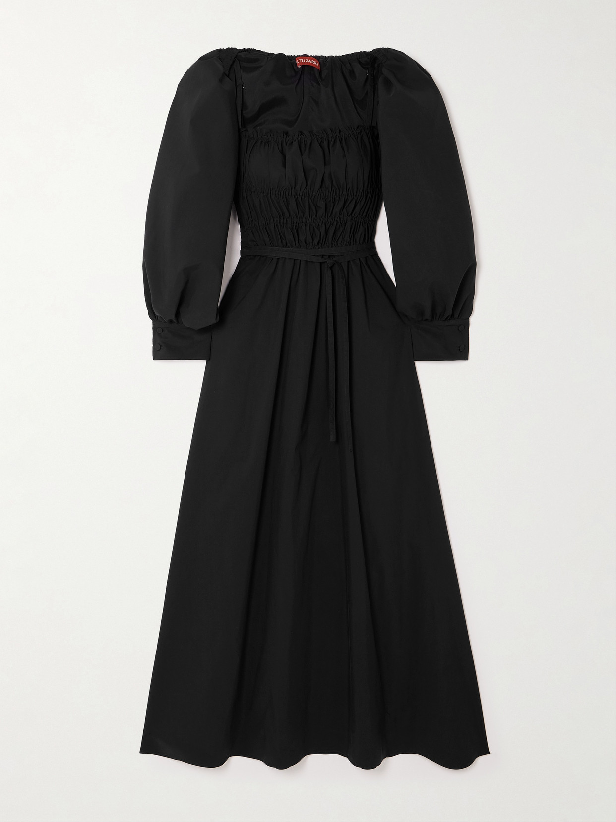 Altuzarra Andrea Ruched Cotton-blend Midi Dress And Bolero Set In Black