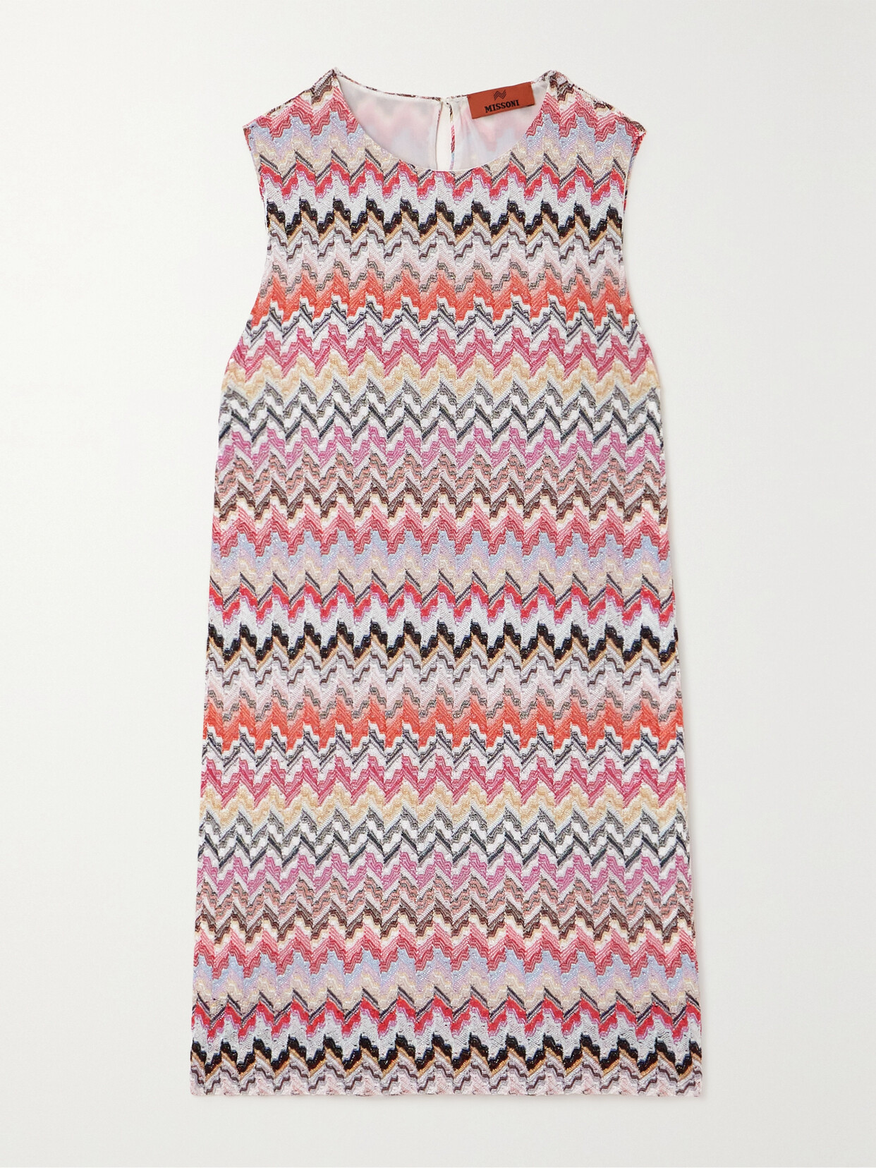 Missoni - Striped Metallic Crochet-knit Mini Dress - Pink