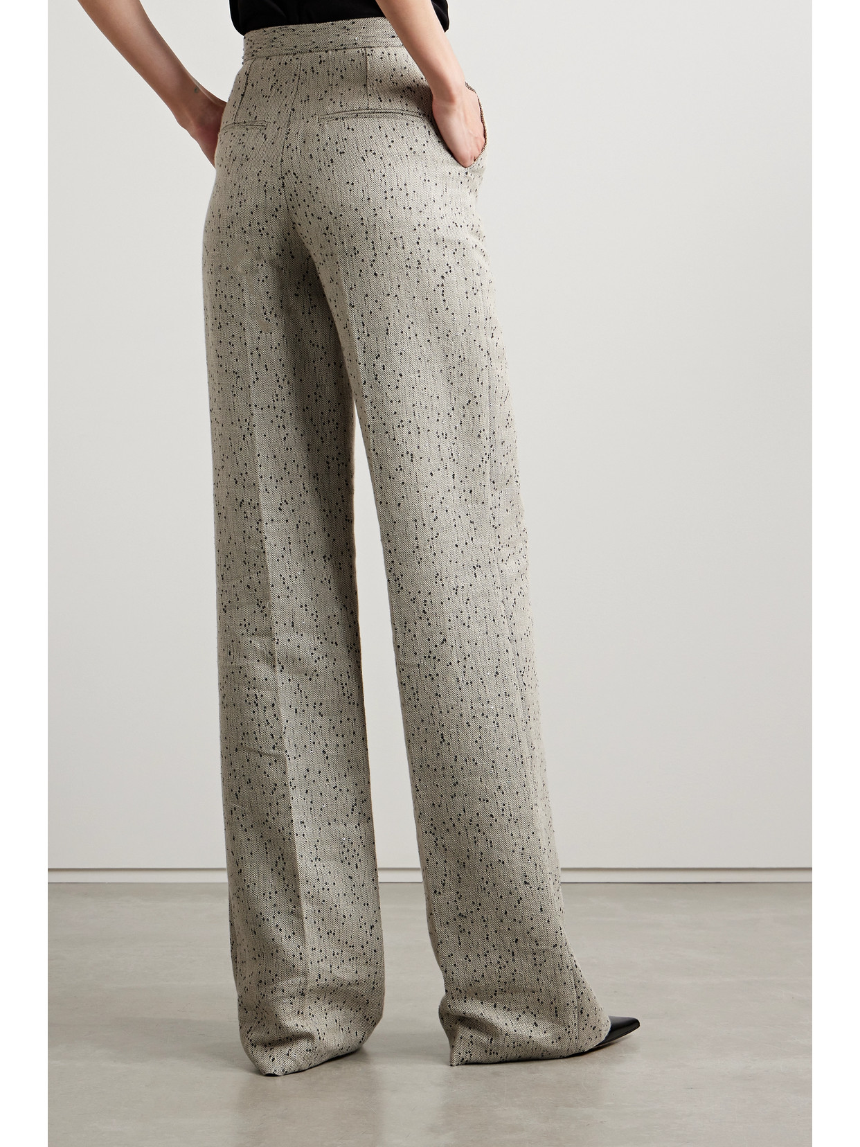 Shop Altuzarra Laski Sequin-embellished Woven Wide-leg Pants In Gray