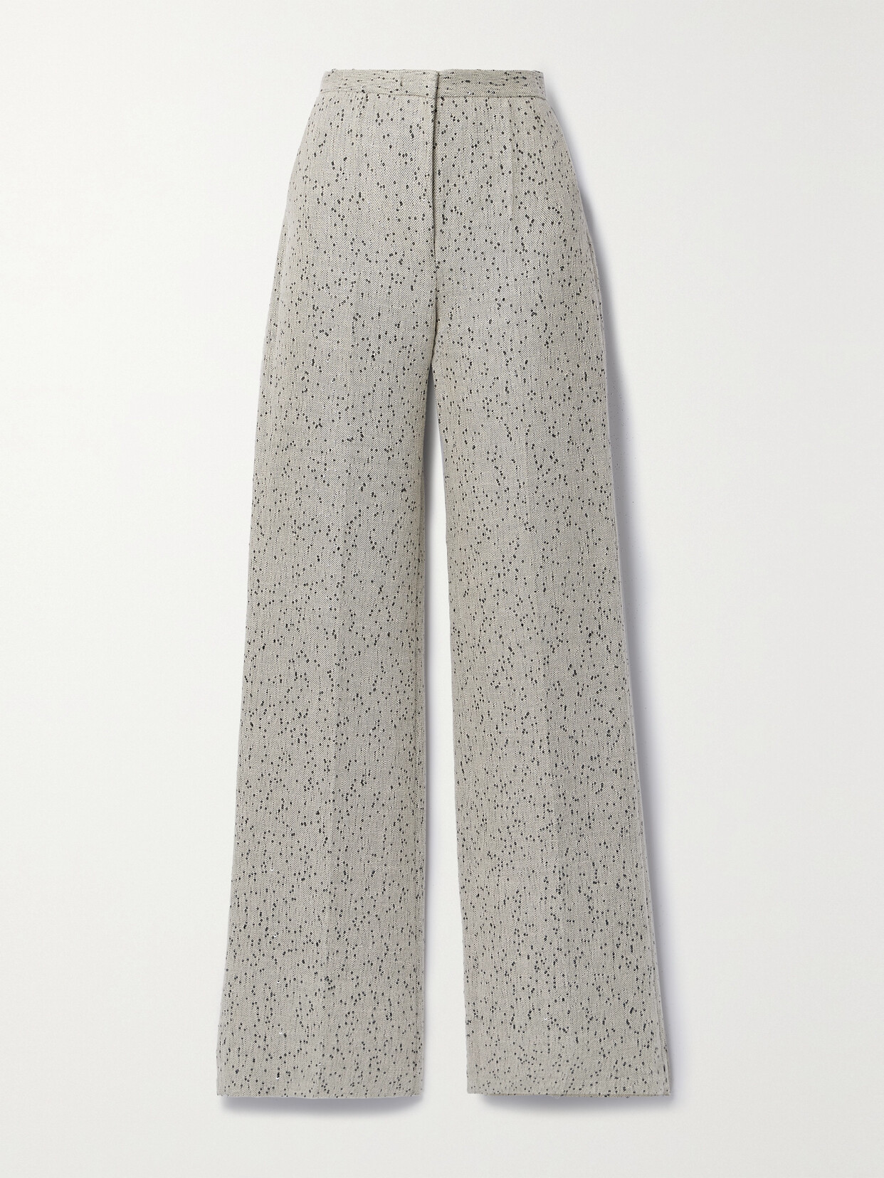 Altuzarra Laski Sequin-embellished Woven Wide-leg Trousers In Grey