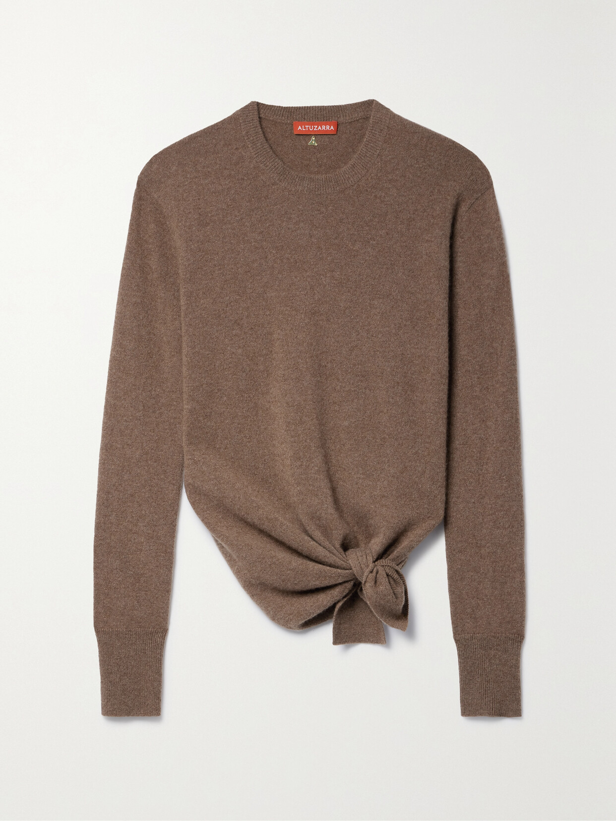 Altuzarra Nalini Tie-detailed Cashmere Jumper In Brown