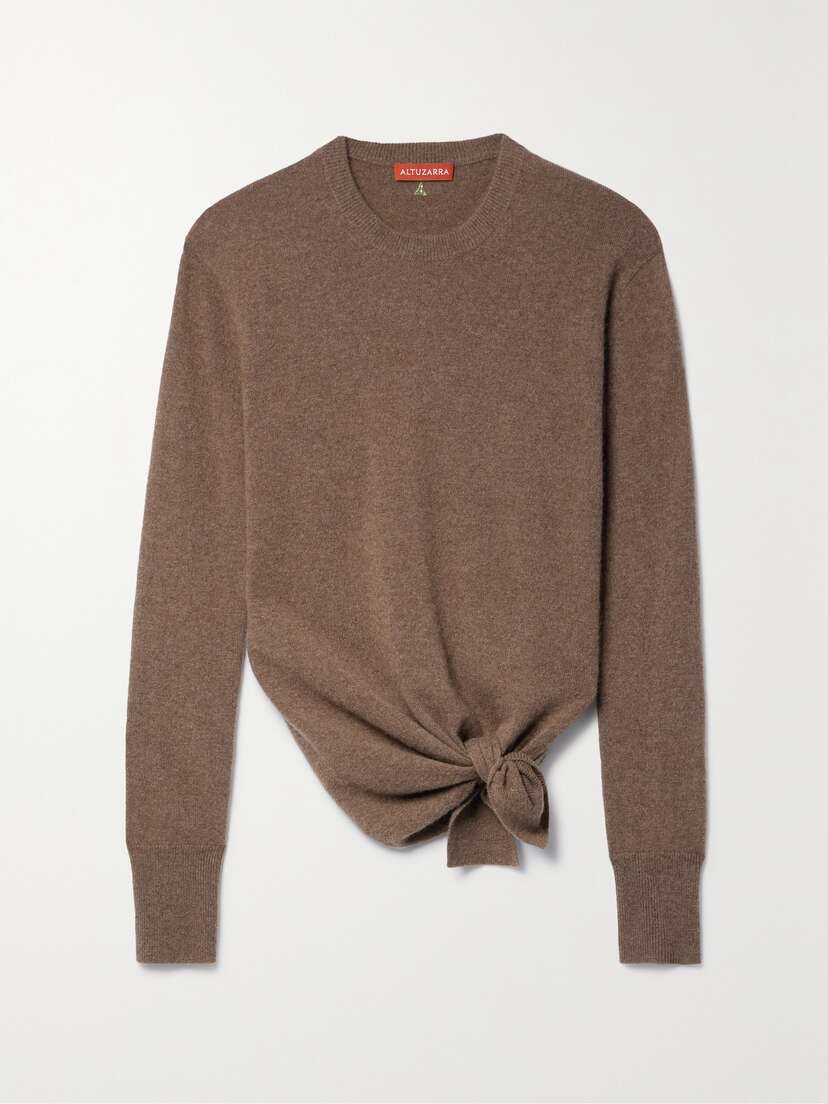 Altuzarra Nalini Tie-detailed Cashmere Sweater - x large