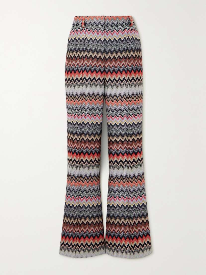 Missoni Striped Cotton-blend Crochet-knit Flared Pants