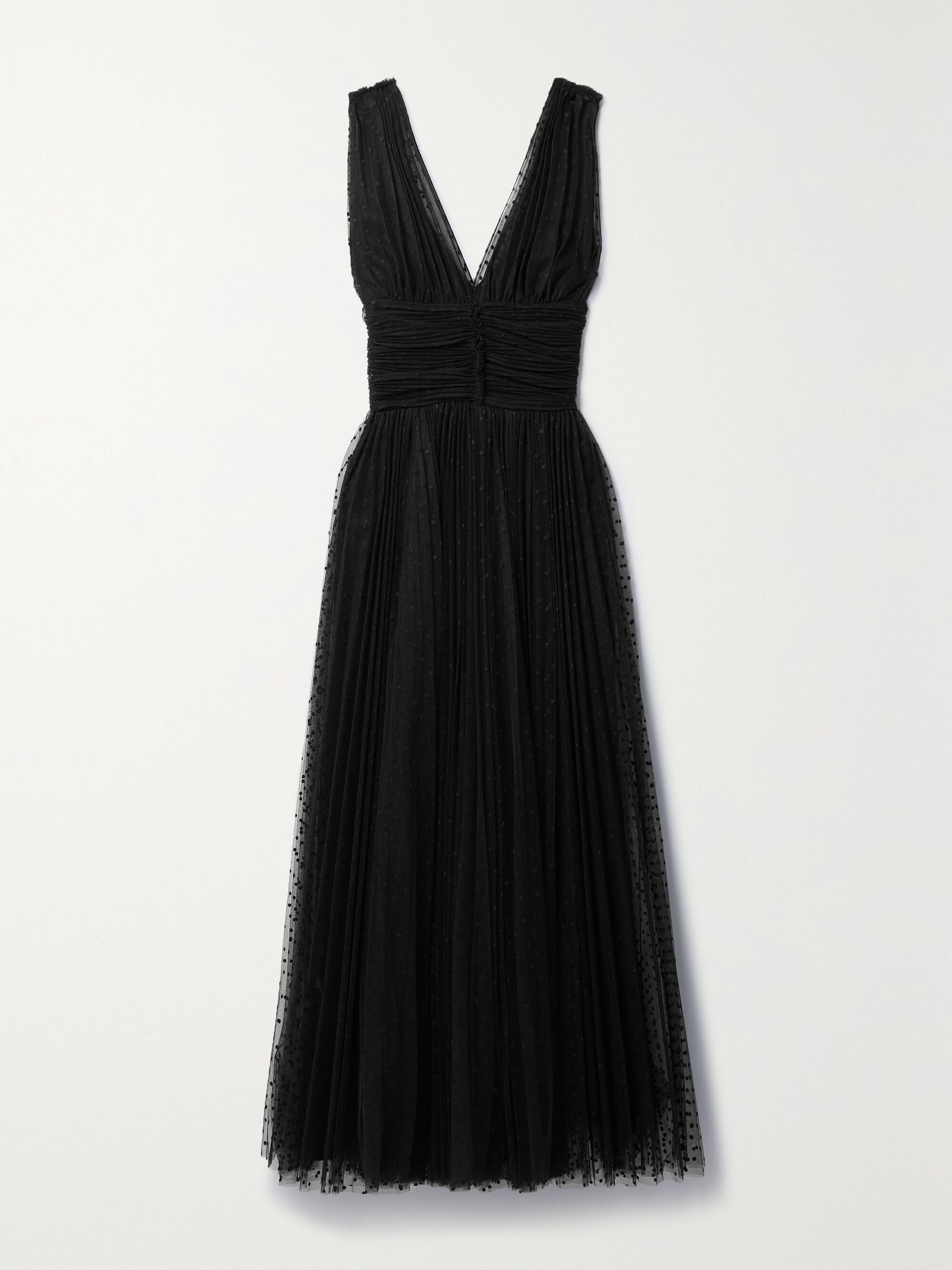 Altuzarra Lola ruched flocked tulle maxi dress thumbnail