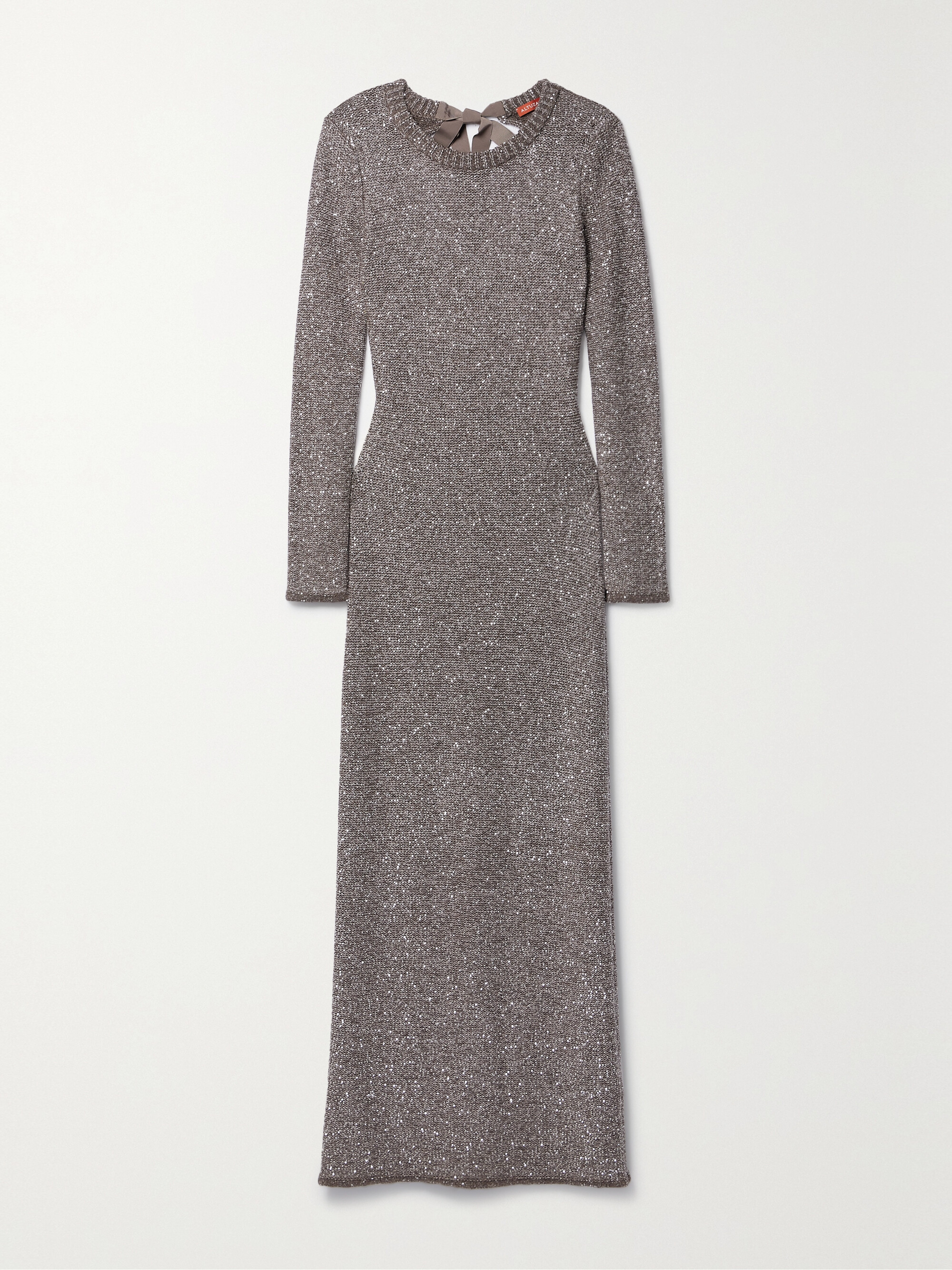 Altuzarra Cindy open-back sequined stretch-knit maxi dress thumbnail